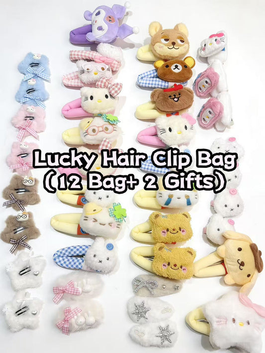 Lucky Hair Clip Bag-12 Bags + 2Gifts